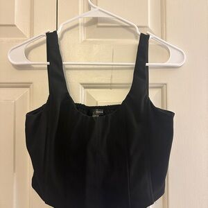 Aqua Black Bustier Tank Top